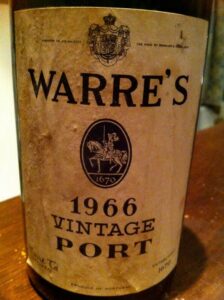 Bottle of Portuguese Port - Warre's 1966 Vintage Port label