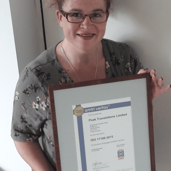 Peak translations achieves ISO17100