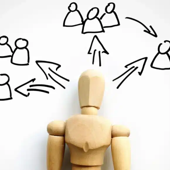 Diagram of people thinking